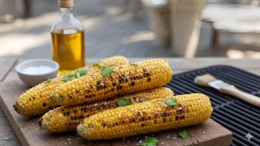Charred Summer Corn with Olive Oil