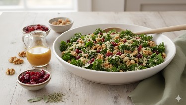 Cranberry Kale Quinoa Salad with Cider