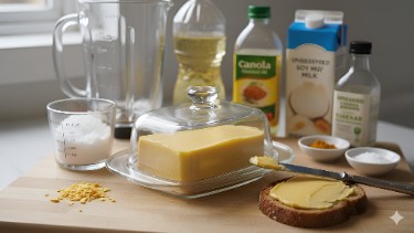 Creamy Homemade Vegan Butter Block