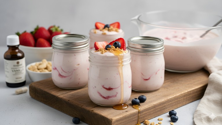 Creamy Strawberry Cashew Yogurt recipe photo