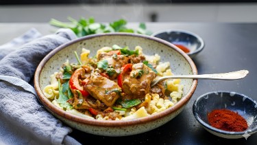 Creamy Vegan Tofu Paprikash Skillet
