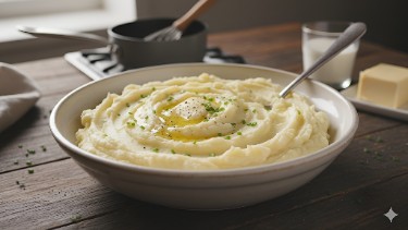 Fluffy Garlicky Vegan Mashed Potatoes