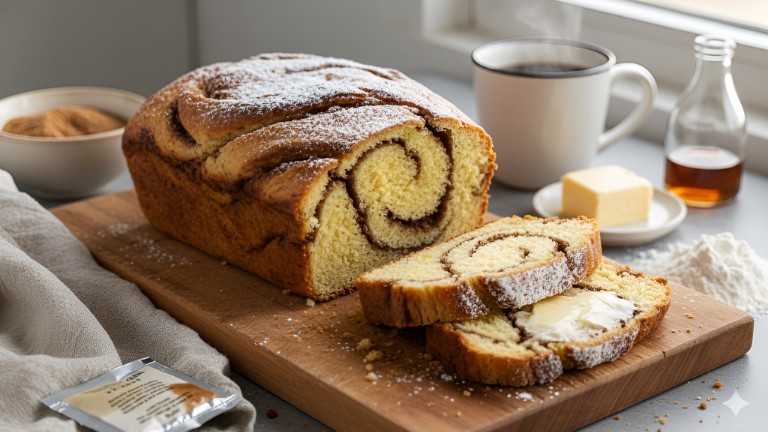 No-Knead Vegan Cinnamon Swirl Bread recipe photo