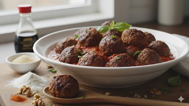 Oven-Baked Savory Vegan Meatballs