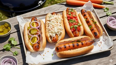 Smoky Grilled Carrot Vegan Dogs