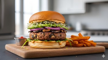 Smoky Mushroom-Walnut Vegan Burger Patties
